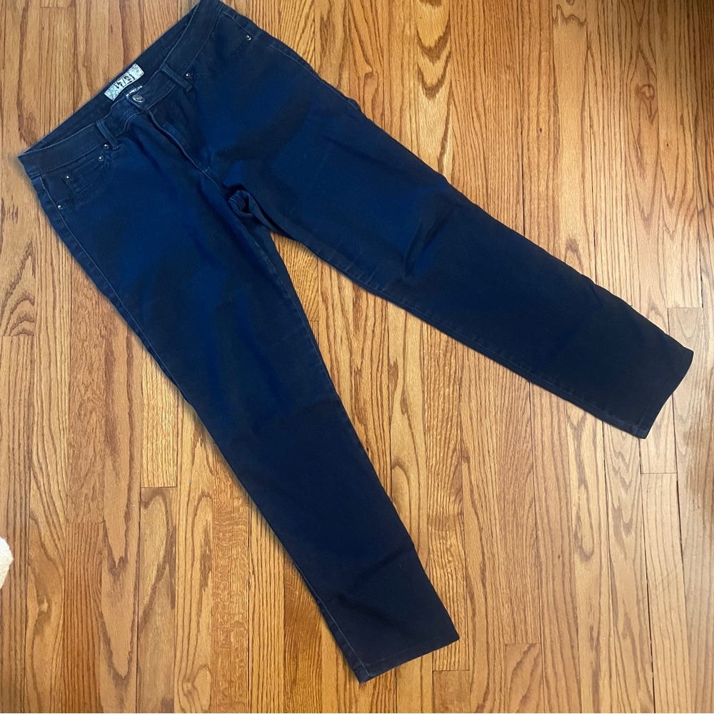 Dark wash stretch bootcut denim